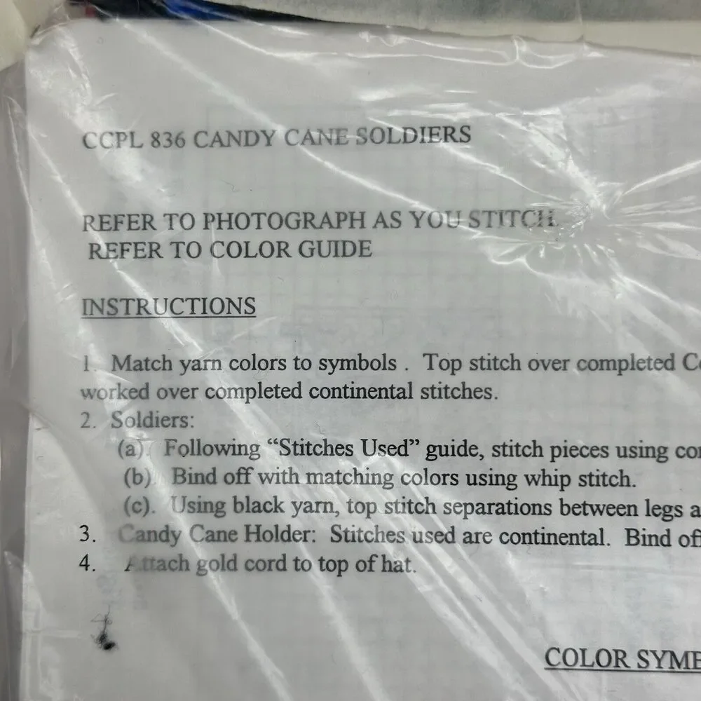 1995 Charlotte's Collectibles CCPL 836 Candy Cane Soldiers Kit - NEVER USED